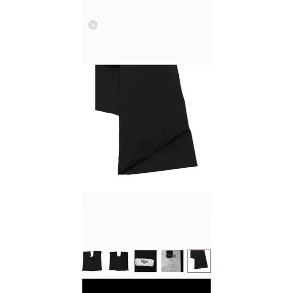 FENDI Women's 42 Wool‎ Blend Slit Wide Leg Flat Front Trouser High Rise Pants